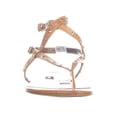 thumbnail image 2 of Womens Nine West Simcha Flat Double Buckle Strap Sandals, Dark Natural , 7 US, 2 of 5