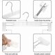 thumbnail image 2 of Space-Saving Skirt Holders with 360 Swivel Hooks, Adjustable Clips, Trouser Hangers, Clothes Coat Garment Jeans Hangers (20 Pack, Transparent), 2 of 4