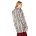 thumbnail image 2 of GUESS Women's Snakeskin-Embossed Faux-Leather Jacket, Stone/Red, L, 2 of 3