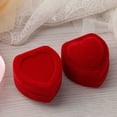 thumbnail image 2 of Caja de almacenamiento para pendientes, vitrina de anillos, collar en forma de corazón, cajas de transporte románticas, bandeja, accesorios de Ropa, zapatos y accesorios Miscelánea rojo blanco Minnieouse AP016250-02, 2 of 6
