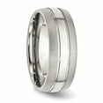 thumbnail image 4 of Bague en Acier Inoxydable Rainurée de 8 Mm Brossée par and Taille 11.5, 4 of 5