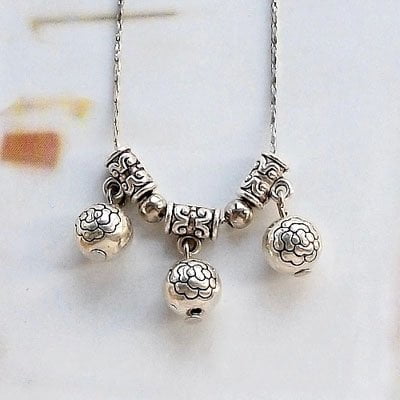 Folk Jewelry - Ethnic jewelry, handmade jewelry wholesale folk style necklace Tibetan silver short female transfer Necklace