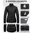 thumbnail image 5 of Women's Cycling Jackets Reflective Packable Running Jacket Windproof Water-Resistant for Hiking Biking with 6 Pockets Cold Weather (Black XS), 5 of 8