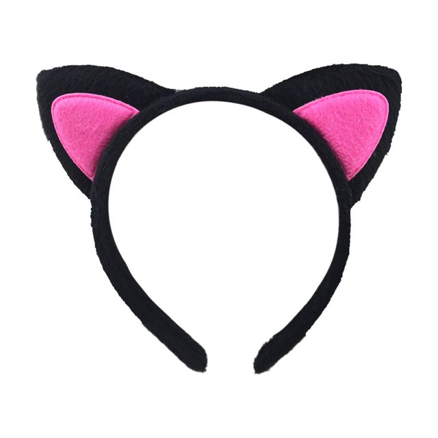 Qarigey Diadema con orejas de gato elegante: accesorios para el cabello simples, versátiles y de moda, pinza para el cabello súper linda Ropa, zapatos y accesorios Miscelánea Negro + rosa roja
