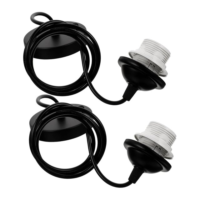 Holibanna 2pcs Hanging Light Kit Wall Light Fixture LED Bulbs Hanging Lamp Shade Bulb Socket E27 Thread Lamp Holder Light Covers for Ceiling Lights Lamp Holder Cable Set Thread Screw Socket