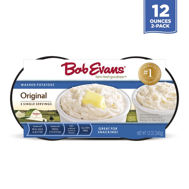 Bob Evans Original Mashed Potatoes Single Serving Twin Cups, 12 Oz