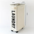 thumbnail image 2 of Collapsible Laundry Basket Dirty Laundry Basket Foldable Laundry Basket Oxford Cloth Easy Install Storage Basket With Mesh Pulleys, 2 of 7