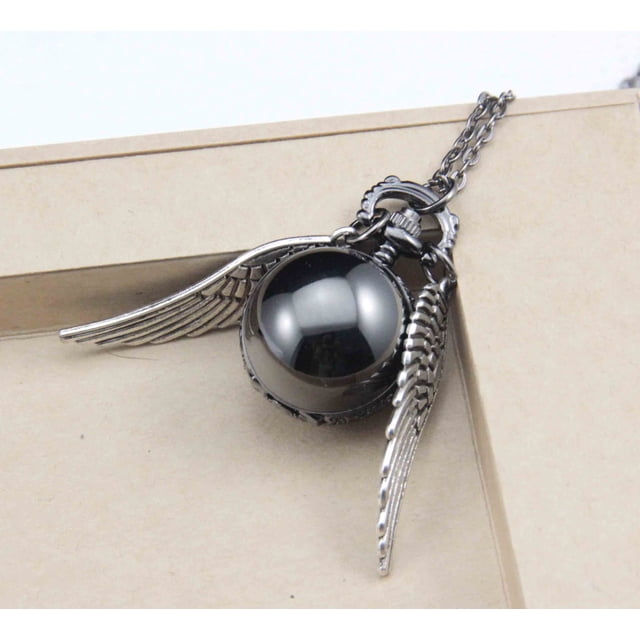 Reloj llavero Reloj colgante Snitch dorada Alas de ángel Bola Reloj de bola de ángel