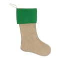 thumbnail image 2 of Christmas Stockings, Linen Burlap Christmas Stockings 17.71 Inch Large Plush Stockings, Xmas Gift Holders Holiday Decorations, 2 of 7