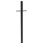 Design House 80" Traditional Weather-Resistant Outdoor Lamp Post with Cross Arm, Black