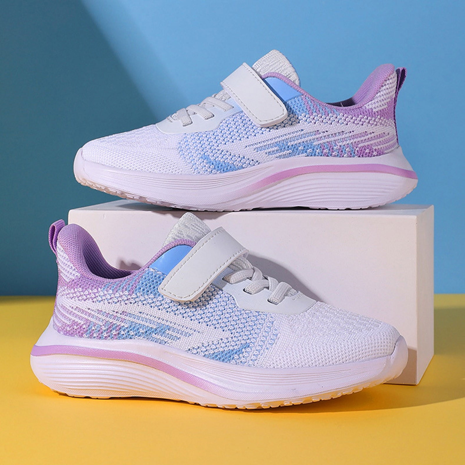 Krdevn Kids Shoes - Trainers for Boys Trainers Girls Indoor Shoes Children's Sports Shoes Trainers Tennis Shoes Leisure Shoes Outdoor Running Shoes,Color:White,Size:7-8 Years