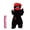 Black, variant on Funny Big Mouth Monster Onesie - Soft Plush Animal Cosplay Pajamas with Pink Hair Comb for Halloween, Loungewear & Party Costume (Black-S)