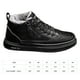 thumbnail image 4 of Zapatos Casuales Cuero PU Botas Nieve Cortas Antideslizantes para Hombre para El Invierno (Negro 42), 4 of 9