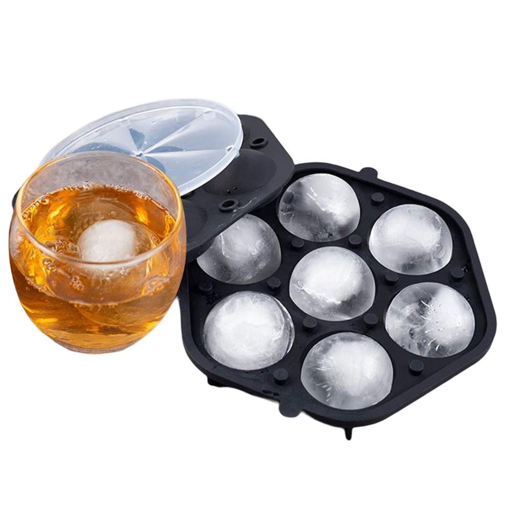 Tohuu Round Ice Cube Mold 7 cavity Ball-Shaped Ice Cube Maker Molds Craft  Ice Molds For Game Day Great For Whiskey Cocktails Coffee Soda Fun Drinks  high grade 