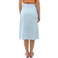 thumbnail image 5 of Amazhiyu Womens Pure Linen Summer Beach Midi Side Wrap Slit Skirt Causal, 5 of 8