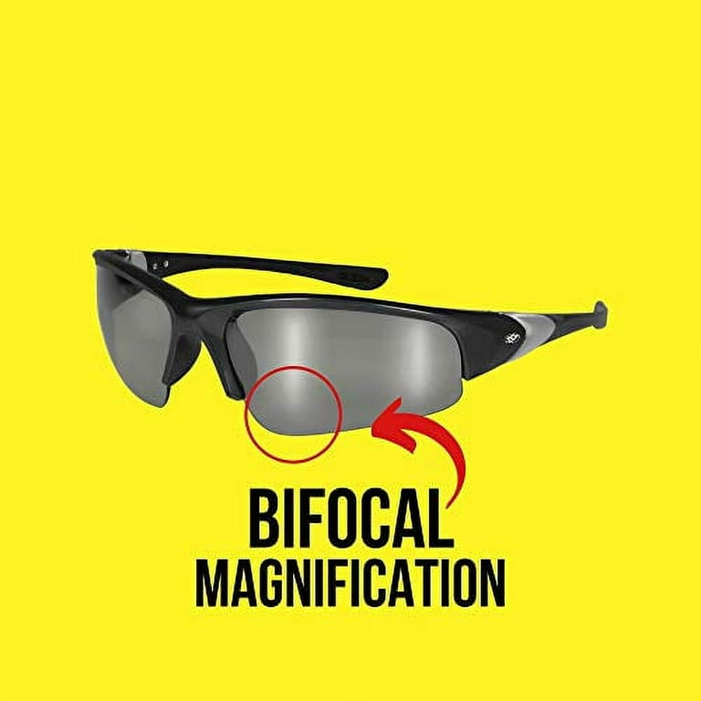 ssp eyewear bifocal/reader safety glasses with black frames