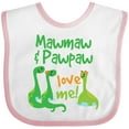 thumbnail image 3 of Inktastic Mawmaw and Pawpaw Love Me Boys Baby Bib, 3 of 4