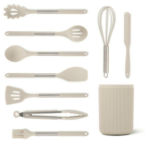 Thyme & Table 10-Piece Silicone Gadget Set - Taupe