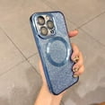 thumbnail image 2 of Funda magnética con purpurina para iPhone 13 Pro de 6.1", compatible con Magsafe. Preciosa funda transparente con acabado brillante, protector de lente de cámara completo, antiarañazos y a prueba de, 2 of 7