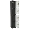 thumbnail image 3 of AdirOffice ALHI629204BW Steel Storage Locker, 4 Tier, 12 x 12 x 72 in., Black Body & White Doors, 3 of 8