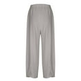 thumbnail image 3 of Roncen Women's Solid Color Wide-Leg Pants - Casual Elastic Waist with Relaxed Fit & Functional Side Pockets, 3 of 8