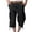 Black, variant on Taqqpue Men's Cargo Shorts 3/4 Relaxed Fit Work Shorts 7 Pockets Cotton Elastic Waist Summer Hiking Shorts Knee Capri Cargo Shorts