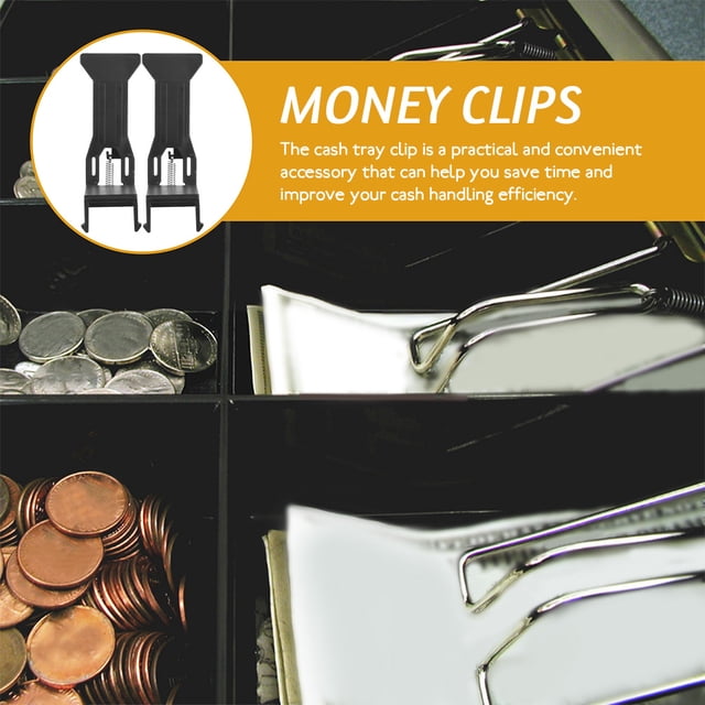 UPOUART 10pcs Cash Tray for Cash Stuffing Black Plastic Organizing Cash for Small Business Owner