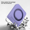 thumbnail image 5 of SaniMore for Samsung Galaxy Z Flip 5(6.7" 2023) Case with 360° Ratating Kickstand Wireless Charging Front Screen Protector Anti-yellow Shockproof Slim Folding Hinge Protection, Purple, 5 of 7