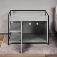 thumbnail image 2 of Demi Bonn 30" Cat Litter Box Enclosed Furniture Coffee Table for Cat House, Hidden Litterbox Enclosures Nightstand, Gray, 2 of 7