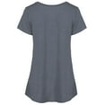 thumbnail image 5 of hotojiny Oversized Tshirt for Women Summer Trendy Button Side Slit Casual Tee Lightweight Crew Neck Short Sleeve Loose Tunic Tops, 5 of 6