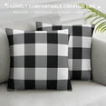 thumbnail image 3 of RUIYC Black and Plaid Outdoor Throw Pillow Covers Buffalo Check Farmhouse Decor for Couch Room and, 3 of 5