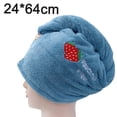 thumbnail image 2 of Toalla turbante ultra absorbente y seca para envolver el cabello, adecuada para mujeres con cabello largo, cabello rizado, etc., 2 of 5