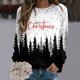 thumbnail image 4 of Gibobby Sudadera de Navidad para mujer Blusa holgada con cuello redondo y estampado de Navidad para mujer, camisetas de entrenamiento de manga larga a la moda(Negro,G), 4 of 5