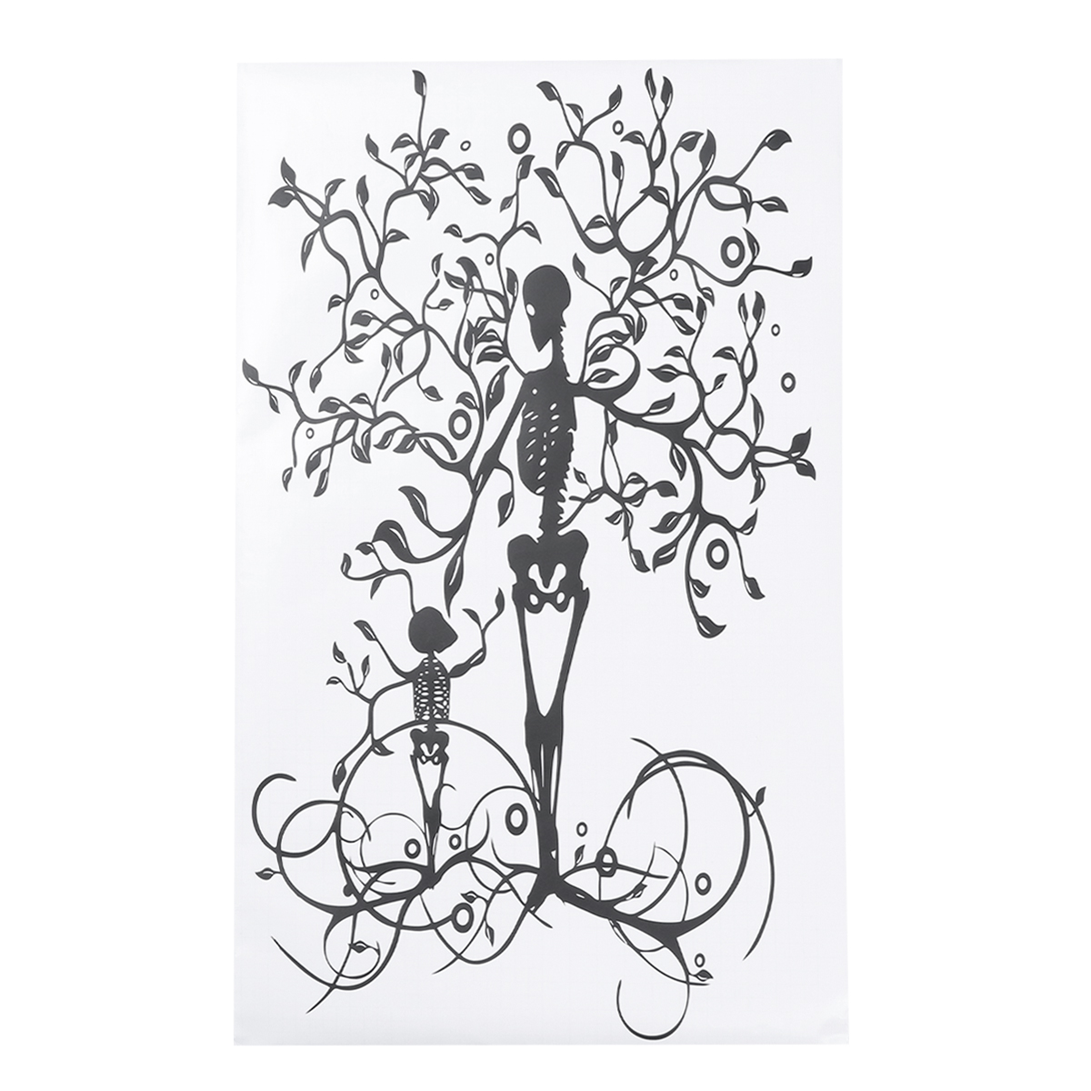 Hemoton Skeleton Tree Wall Sticker Halloween Wall Sticker Halloween