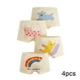 thumbnail image 2 of Godderr Toddler Kids Girls Underwear Shorts Cartoon Print Boxer Briefs Baby Cotton Four Corners Shorts 4Pcs for 2-12 Years, 2 of 7
