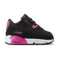 thumbnail image 2 of Girls' Nike Air Max 90 Leather (TD) Toddler Shoe Black/Pink Prime-White 5C, 2 of 4