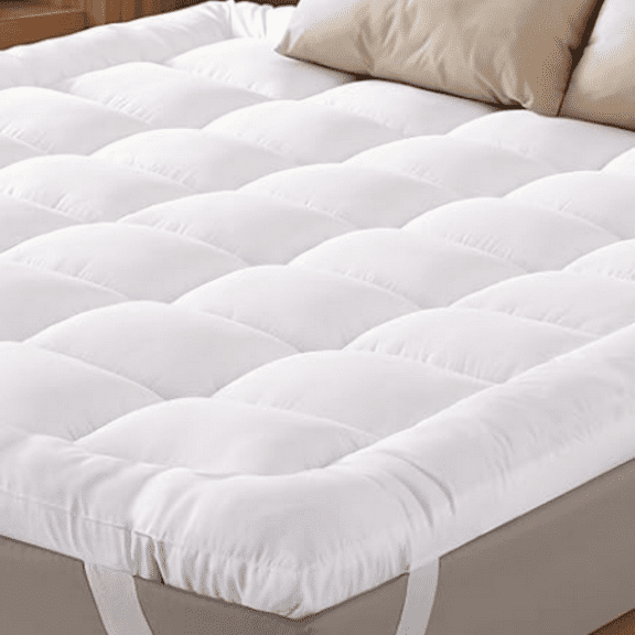 Twin Mattress Topper - Cloud-Like Mattress Pad for Back Pain Relief - Breathable Cooling Material for Hot Sleepers