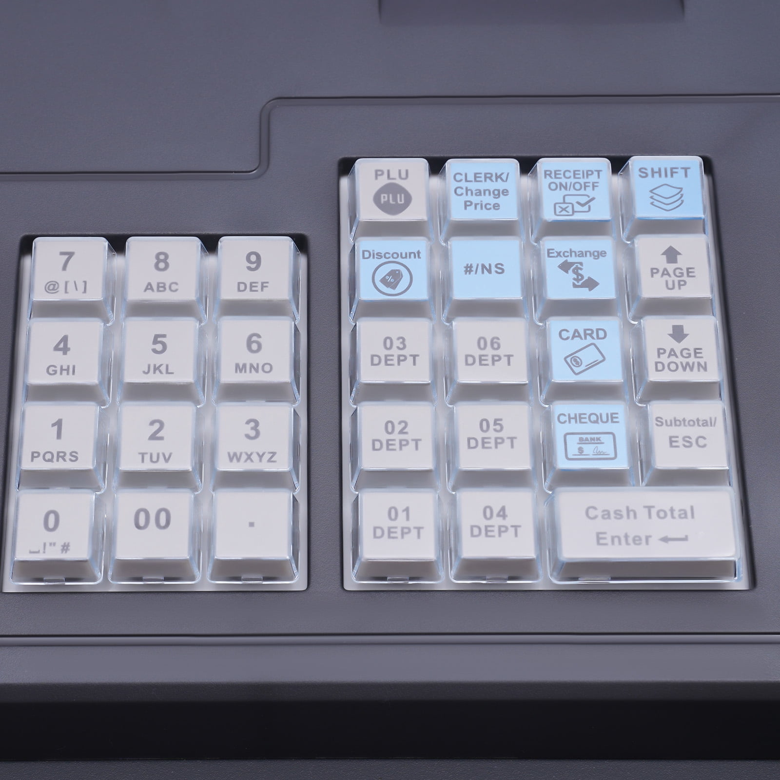 Electronic Cash Register レジスター Programmable Electronic Cash Register with Drawer, 48 Keys