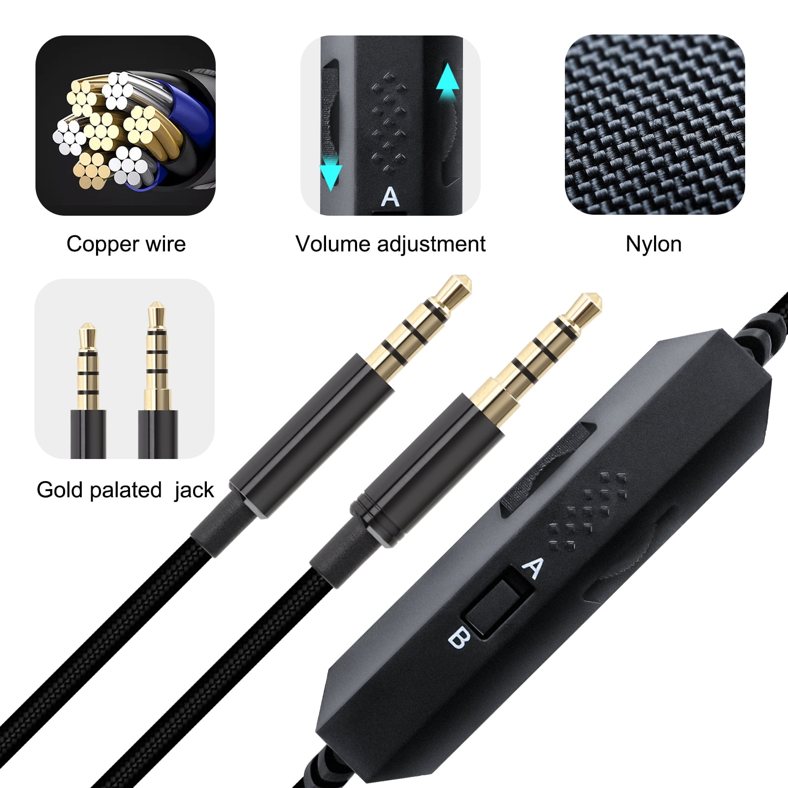 Eeekit Game Audio Replacement Headphone Cable With Volume Control And Original Microphone Mute Switch Compatible With Logitech G633s G933 Gaming Headsets And Ps4 Xbox One Controller Walmart Com Walmart Com Eeekit Game Audio Replacement Headphone Cable With Volume Control And Original Microphone Mute Switch Compatible With Logitech G633s G933 Gaming Headsets And Ps4 Xbox One Controller Walmart Com Walmart Com