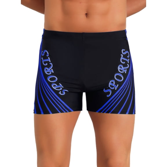 INSPIRE CHIC Men's Printed Stretch Waist Summer Surfing Swimming Shorts 30 Royal Blue