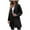 Black, variant on Lindreshi Shackets for Women 2023 with Pockets Women's Long Sleeved Shirt, Solid Lapel, Medium Length Coat, Suit Coat
