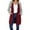 Red, variant on Mgmyaa Women's Long Jacket Color Block Hooded Fleece Coat Long Sleeve Zip Front Duster Jacket Outerwear