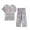 Gray#3, variant on Brilliant Plus Size Sleepwear Women's Button Casual Long Sleeve Tops Loose Printing Pants Home Clothing Pajamas Set
