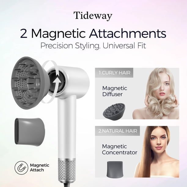 Tideway H11 Hair Dryer with Diffuser, High-Speed 110,000 RPM 