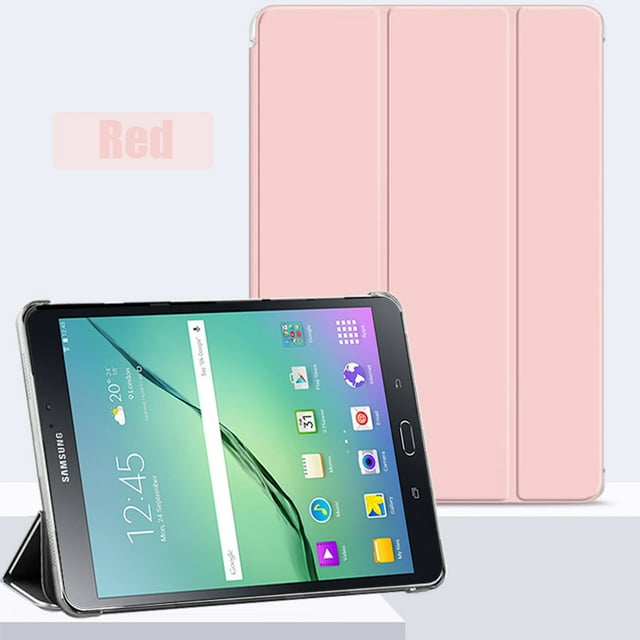 Tab A 9.7 SM P550 Tri-fold Tablet Case Stand PU Leather Cover for Samsung Galaxy Tab A 9.7'' SM-P550 P555 auto wake sleep Rose Gold For Tab A 9.7 P550