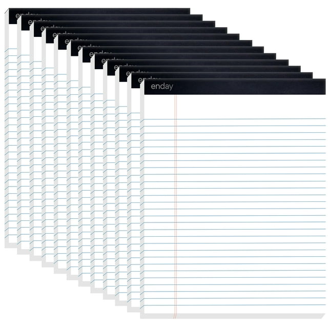 Legal Pads Enday, 21,6 x 27,9 cm (paquete de 12), 50 hojas por bloc