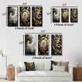 thumbnail image 4 of Designart "Ornamental Spiral in White, Gold, and Black" Abstract Spirals Framed Wall Art Set Of 3 - Gold Transitional Frame Gallery Set For Office Decor, 4 of 6