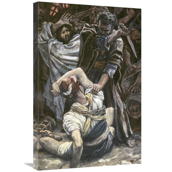 Global Gallery  Peter Smites Off the Ear of Malchus Art Print - James Tissot - 30in.