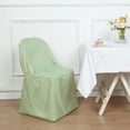 thumbnail image 5 of Efavormart 10PCS Sage Green Linen Polyester Folding Chair Cover Dinning Chair Slipcover For Wedding Party Event Banquet Catering, 5 of 6
