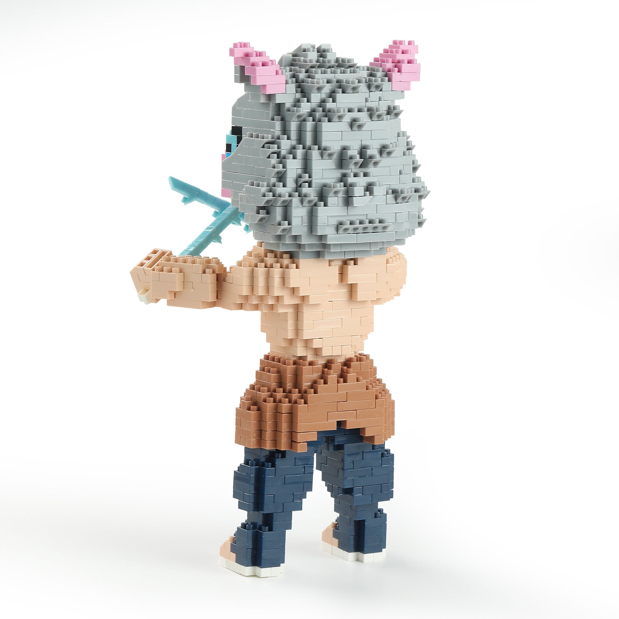 MACTANO Anime Demon Figure Micro Mini Building Set Slayer Inosuke Building Kit Plastic Toy for Kid